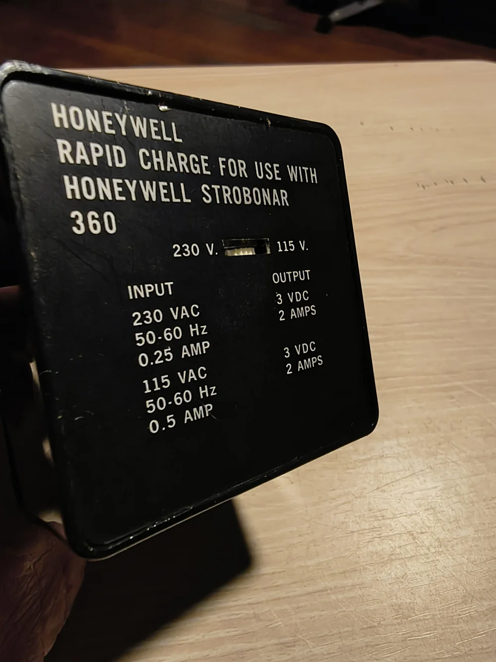 vintage Honeywell Rapid Charger designed for use with the Honeywell Strobonar 36